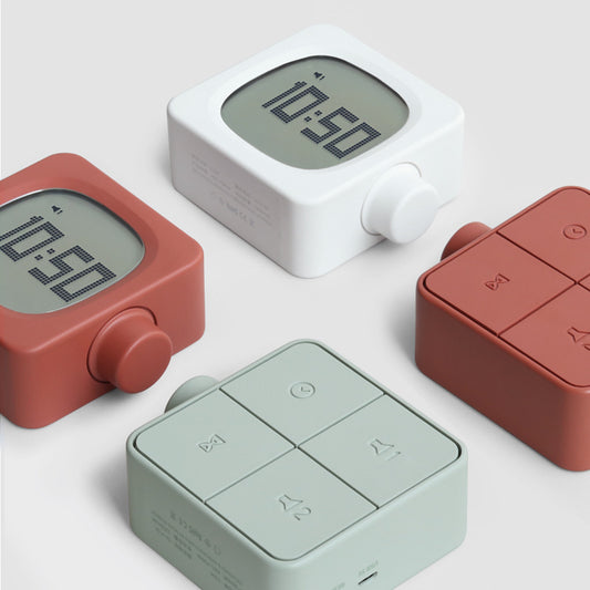 Optimize product title: Compact MUID Square Alarm Clock with Wake-Up Light for Students, Couples, Bedroom, Office - Small Electronic Mini Clock